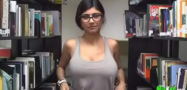  Mia khalifa exposing herself in the library